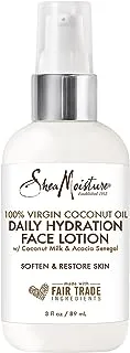 SHEA MOISTURE 100% Virgin Coconut Oil Daily Hydration Face Lotion for Unisex - 3 oz Moisturizer