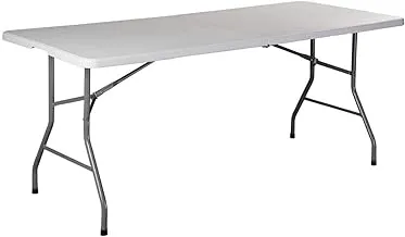 Showay 1.8M (6Ft) Foldable Lightweight Table, Durable Outdoor And Indoor Portable Table, Colour White