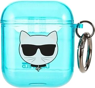 CG Mobile Karl Lagerfeld TPU Choupette Fluo Case for Apple Airpods 1/2 - Blue