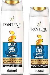 Pantene Pro-V Daily Care 2 in1 Shampoo, 600 ml + 400 ml