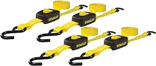 Stanley S2002 Enclosed Cambuckle Tie Down Straps - 4 Pack (10 Ft. X 1 In.) 1,200 Break Strength