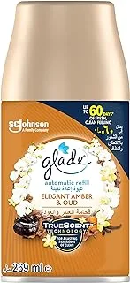 Glade Automatic Spray Refill Elegant Amber & Oud Air Freshener, For Up To 60 Days Of Automatic Freshness, 269ml