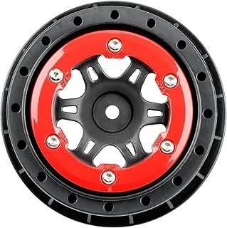 Pro-Line RC Cars Accessories Split Six 2.2/3.0 Bead-Loc Wheels - Slash/Front, Black/Red