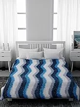 Portico Jacquard Collection Micro Flano Double Blanket, Blue, 220 X 240Cm, 8492861