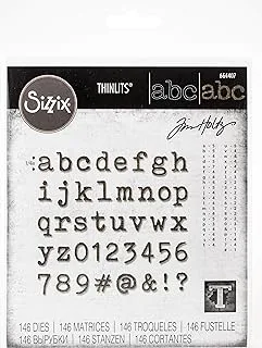 Sizzix THoltz Thinlits Die AlphaNum TinyType Lower