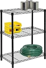 Honey-Can-Do 3-Tier Heavy Duty Adjustable Shelving Unit, Black