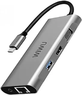 WIWU Alpha 11 In 1 USB-C Hub A11312H ، رمادي