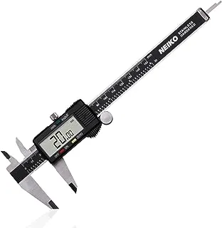 Neiko 01407A Electronic Digital Caliper Stainless Steel Body With Large Lcd Screen | 0-6 Inches | Inch/Fractions/Millimeter Conversion,Silver/Black