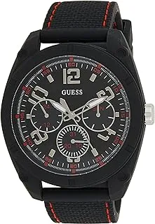 GUESS Mens Quartz Watch, Analog Display And Silicone Strap - W1256G1