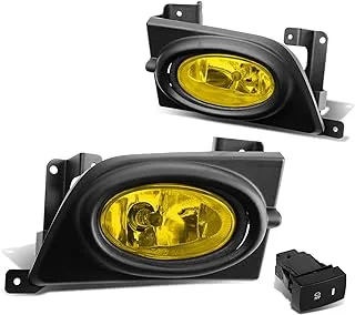 DNA MOTORING FL-HC064-AM Front Bumper Fog Light Driver & Passenger Side Enhance visibility [Compatible with 06-08 Honda Civic 4-Dr Sedan]