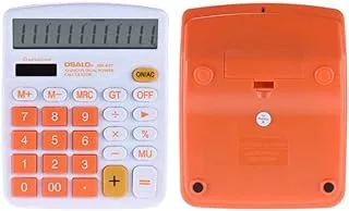 COOLBABY 12 Digits Multi-Function Calculator White/Orange