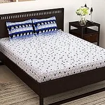 Story@Home Majestic Collection Dotted Pattern Queen Double Bedsheet Set, Grey, Mj1436