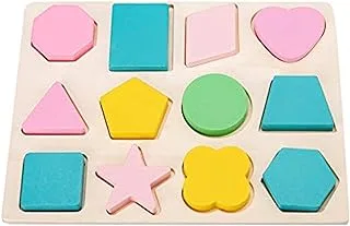 COOLBABY Children's wooden toys, early education educational building block puzzle