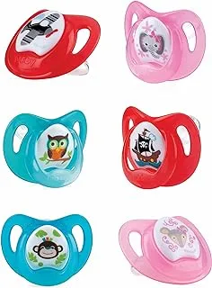 Nuby Comfort Ortho Baby Soft Silicone Pacifier for Infants and Babies, 0-36 Months, 2 Pieces-Assorted Colors