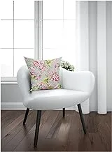 Home Town Digital Print Micro Fibre Vintage Floral Pink Cushion With Filler,45X45Cm