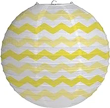 Creative Converting Two Tone Chevron Lanterns, Length 12-Inch Size, Mimosa