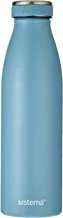 Sistema Stainless Steel Bottle Light Blue 500ML, 5500