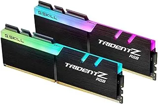 G.SKILL Trident Z RGB RAM 16 جيجابايت (8 جيجابايت × 2) ذاكرة ، DDR4 ، 3200 ميجاهرتز ، مجموعة ثنائية القناة ، 1.35 فولت ، سرعة 2133 ميجاهرتز SPD