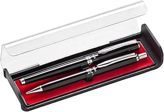 Pentel Libretto Roller Gel Pen And Pencil Set With Gift Box, 0.7Mm 0.5Mm, Black Barrels (K6A8A-A)