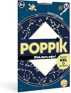 Poppik Discovery Sticker Kit Skymap - For Ages 7 And Above. Fun, Educational Poster Kids