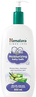 Himalaya Moisturizing Baby Bath | No Sulphate & Paraben Gentle Formula for No-Tears Baby Bath- 800ml