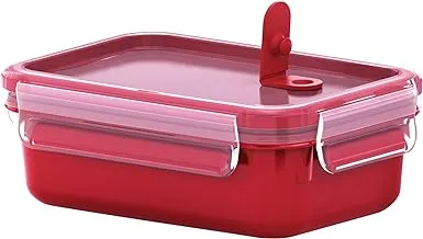 Tefal Master Seal Micro Rectangle Food Storage، أحمر / شفاف ، 0.55 لتر