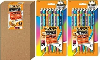 قلم رصاص ميكانيكي Bic Xtra-Strong ، برميل ملون ، نقطة سميكة (0.9 مم) ، 48 قطعة