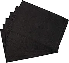 Wilson Vinyl Placemat Set of 6-Piece, Black PP-171