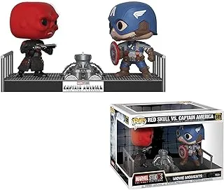 فانكو بوب! Movie Moment: Bobble 2-Pack Marvel Captain America & Red Skull ، شخصية الحركة - 32880