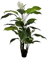 Yatai Nearly Natural Anthurium White Artificial Plants 1.3 Meters High For Home Decoration