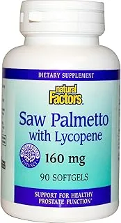 Natural Factors Saw Palmetto With Lycopene ، 90 كبسولة هلامية