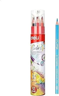 deli COLO RUN COLORED PENCIL 12 COLORS TUBE