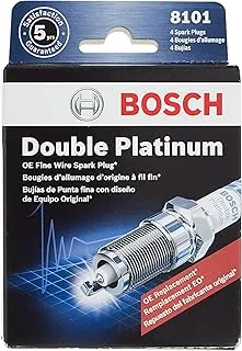 Bosch 8101 Double Platinum Spark Plug - Up To 3X Longer Life For Select Bmw Chrysler Dodge Gm Honda Hyundai Isuzu Jaguar Jeep Kia Lexus Mazda Mitsubishi Nissan Subaru Toyota (Pack Of 4)