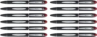 Uni-Ball Jetstream Rollerball Pen، Black / Red - Sx210R، Pack Of 12