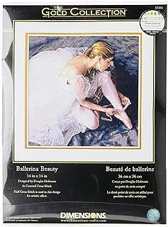 Dimensions Gold Collection Counted Cross Stitch Kit, Beautiful Ballerina, 18 Count White Aida, 14'' X