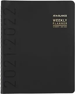 مخطط أكاديمي AT-A-GLANCE 2021-2022، مخطط أسبوعي وشهري AT-A-GLANCE، 8-1/4 بوصة × 11 بوصة، كبير، للمدرسة، المعلم، الطالب، المعاصر، أسود (70957X05)