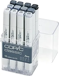 Copic Markers 12-Piece Cool Gray Set