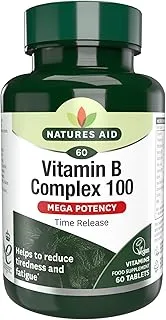 Natures Aid Vitamin B Complex 100 Time Release, 60 Tablets