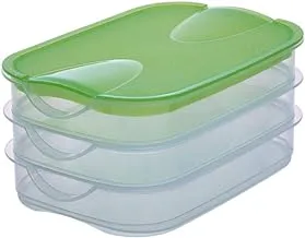 Rival Fridge Box 3 Layer Flat Set Assorted, 23.5X16X10 Cm