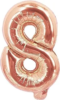 Party Time 8 Number Foil Ballon, Rose Gold