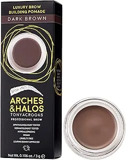 Arches & Halos Luxury Brow Building Pomade In Dark Brown, 0.1 Oz