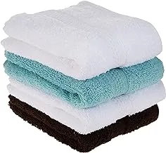 Hotel Linen Klub Princess Terry Ring Spun Hand Towel 4Pcs Set, 480Gsm, 40 X 70Cm, Assorted Color