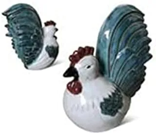 Dubai Garden Centre Garden Display Ceramic Rooster Figurine Statue, 28 cm X 16 cm X 33 cm Size