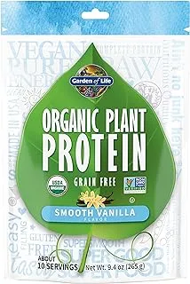 Garden of Life Organic Protein Powder - Vegan Plant-Based Protein Powder, Vanilla, 9.4 oz (265g) Powder