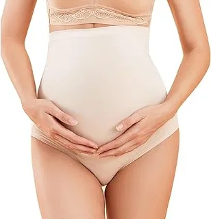 Sunveno High Waist Pregnancy Support Cotton Panties - Skin XL