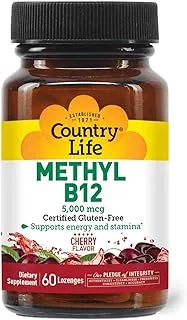 Country Life Methyl B12 5000 Mcg Cherry Flavor Lozenges 60'S