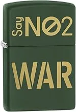 Zippo Classic Lighter 221 Mp402954 Say No 2 War Vintage Design | Windproof | Metal Material - Green