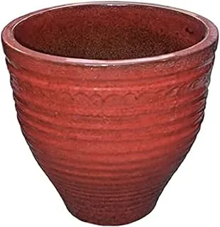 Dubai Garden Centre Ceramic Pot, Big, Red