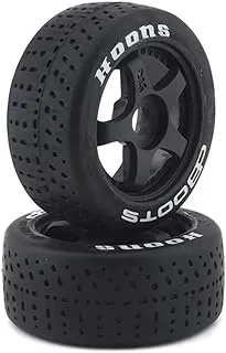 ARRMA Dboots Hoons 42/100 2.9 Belted Rc Tires with Foam Inserts, Mounted On 5-Spoke Black Wheels (Set of 2): ARA55062