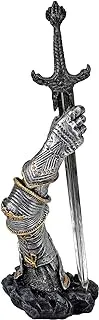 Design Toscano King Arthur's Sword of Excalibur Letter Opener Desk Accessory Statue, 10 Inch, Pewter Finish